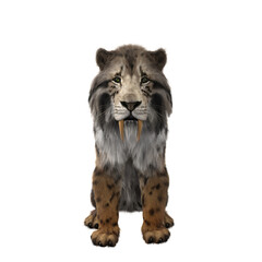 3D rendering of a Smilodon, the extinct pre-historic Sabre-tooth