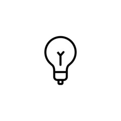 light bulb flat icon vector illustration