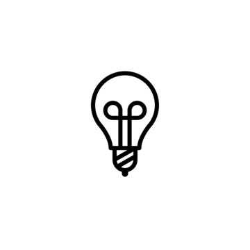 light bulb flat icon vector illustration