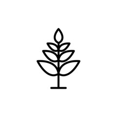 Obraz premium tree flat icon vector illustration