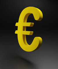 Euro icon 3d illustration