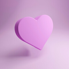 Pink heart 3d illustration