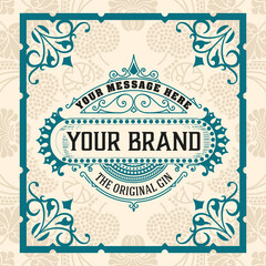 Western card with vintage style