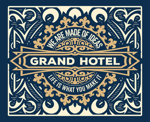 Western card with vintage style