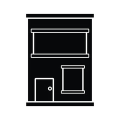 Shop store Vector icon which is suitable for commercial work and easily modify or edit it

