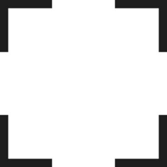 An empty frame for searching for a QR code scan.