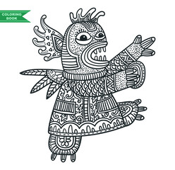 Fototapeta premium Monster coloring book illustration, zentangle animal