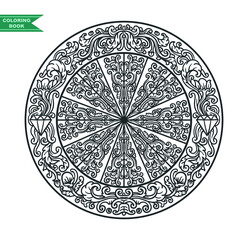 Mandala coloring book illustration, zentangle 