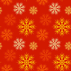 A seamless pattern on a square background is snowflakes. Design element