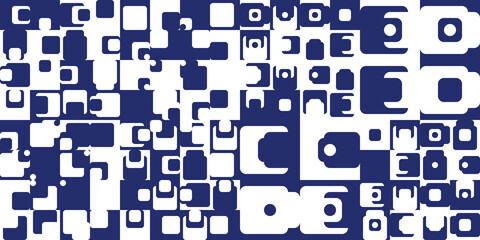 Abstract vector background made with simple geometric shapes. Mid century modern inspired seamless colorful pattern for fabrics, wallpaper, poster design, invitations and business cards.