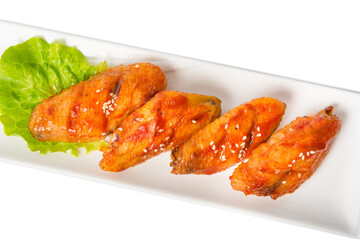 A plate of Orleans grilled chicken wings