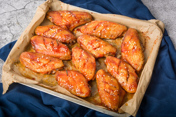 A plate of Orleans grilled chicken wings