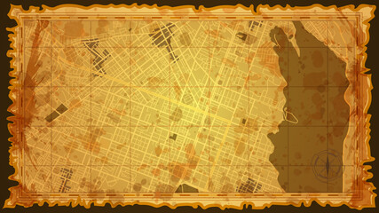 design art vintage map city  Alecrim
