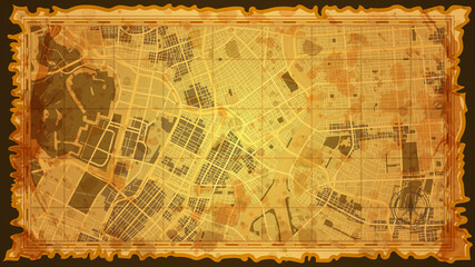 map vintage Tiyoda