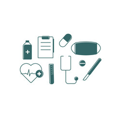 med icons set