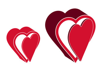 Heart open with door vector simple icon or logo, graphic design element with concept of being open for new feelings, help aid and assistance idea, care and family.