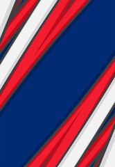 Abstract background with American flag color theme and some copy space area