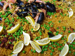 Seafood paella
