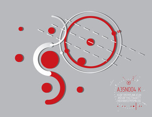 Obraz premium Mechanical engineering technology vector abstract background, cybernetic abstraction with innovative industrial schemes.