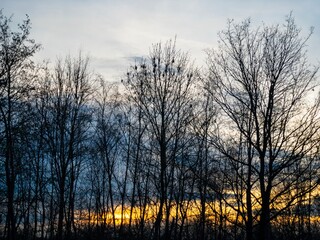 sunset over the river