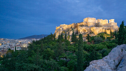 Fototapeta na wymiar Acropolis and panoramic view over City of Athens