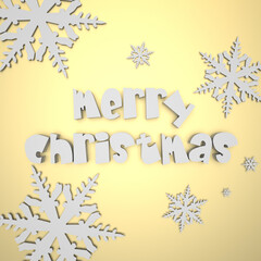 Render the words Merry Christmas on a plain background