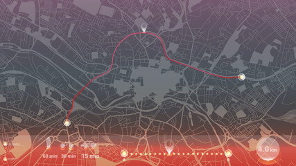 design art gps infographic map city of Leeds