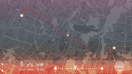 design art gps infographic map city of Fatima