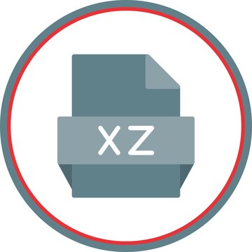 Xz Flat Circle Vector Icon Design