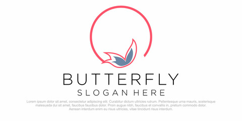 Creative Butterfly vector logo template. Beauty salon - sign creative illustration.
