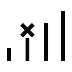 glyph icon design vector no signal