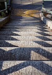 stone stairs texture background with shadows