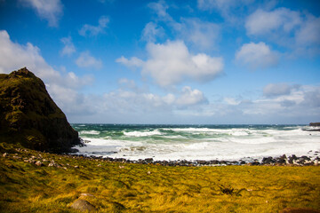 Spring landscape in Giant s Causeway, northern Ireland