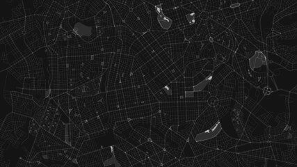 black and white map city of 