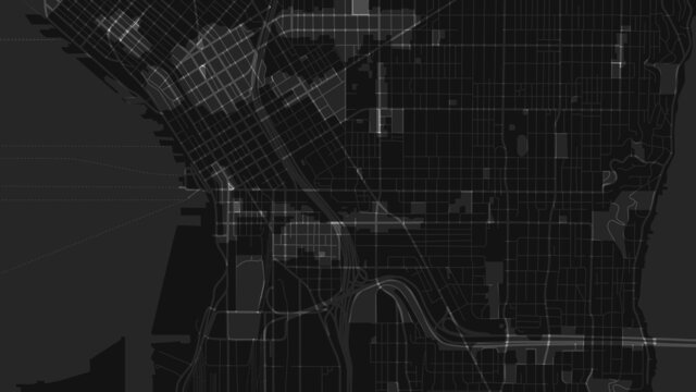 black and white map city of Seatle