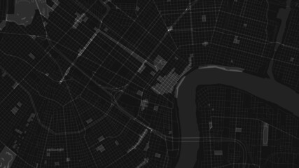black and white map city of New Orlean