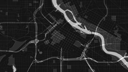 black and white map city of mineapolis