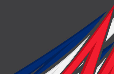 Abstract background with France flag color theme and some copy space area