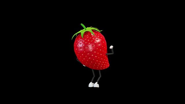 Strawberry dipping dancing