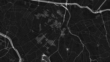 black and white map city of San Paulo