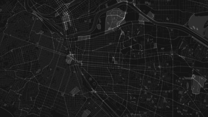 black and white map city of el pasa