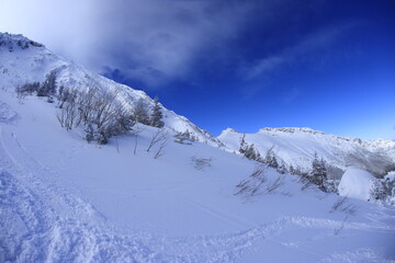 Fototapeta na wymiar Kondratowa Valley in Winter, Tatra Mountains