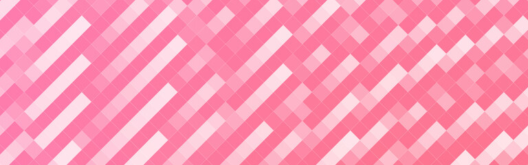 Abstract pink lines mosaic banner background. Vector illustration.