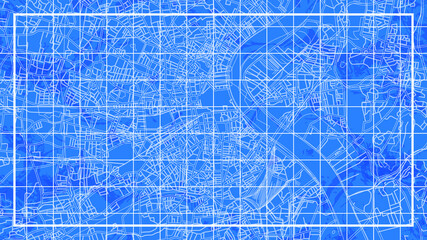 cyan beautiful map city Bordeauxproject drawing