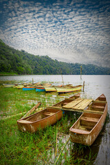 Boats at Tamblingan Lake, Bali