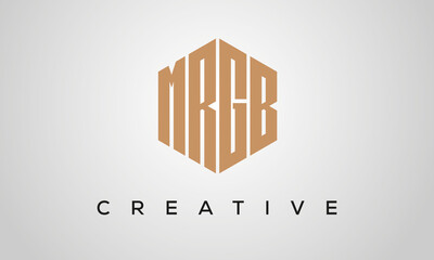 letters MRGB creative polygon hexagon logo victor template