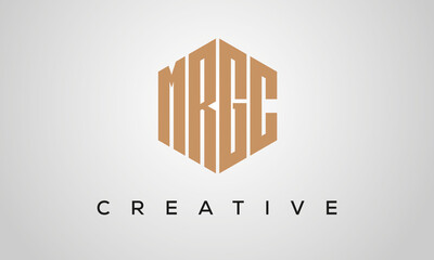 letters MRGC creative polygon hexagon logo victor template