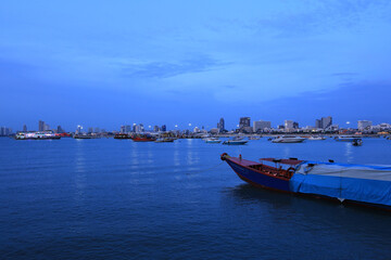 Fototapeta premium Passenger crossing for tourists and cargo