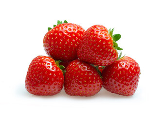 Red berry strawberry fruit isolated on white background