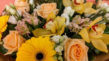 bouquet of yellow roses